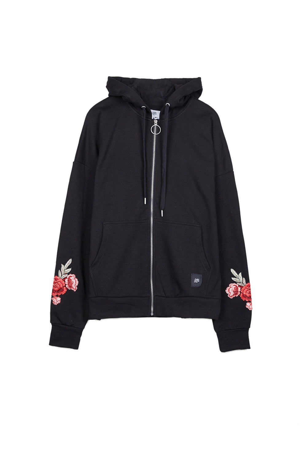 Sixth June - Sweat capuche brodé roses noir