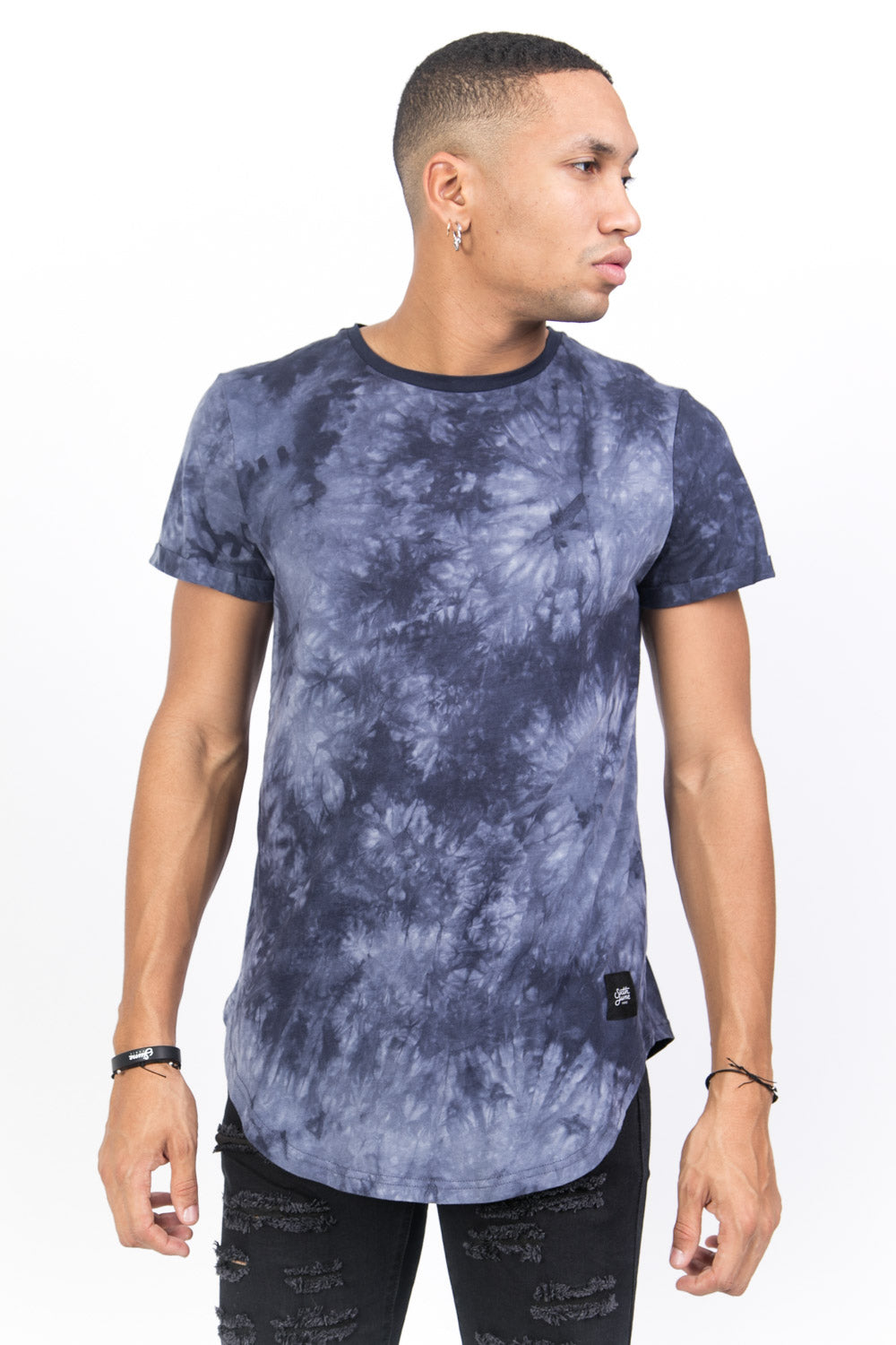 Sixth June - T-shirt délavé noir bleu