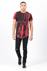 Sixth June - T-shirt délavé noir rouge