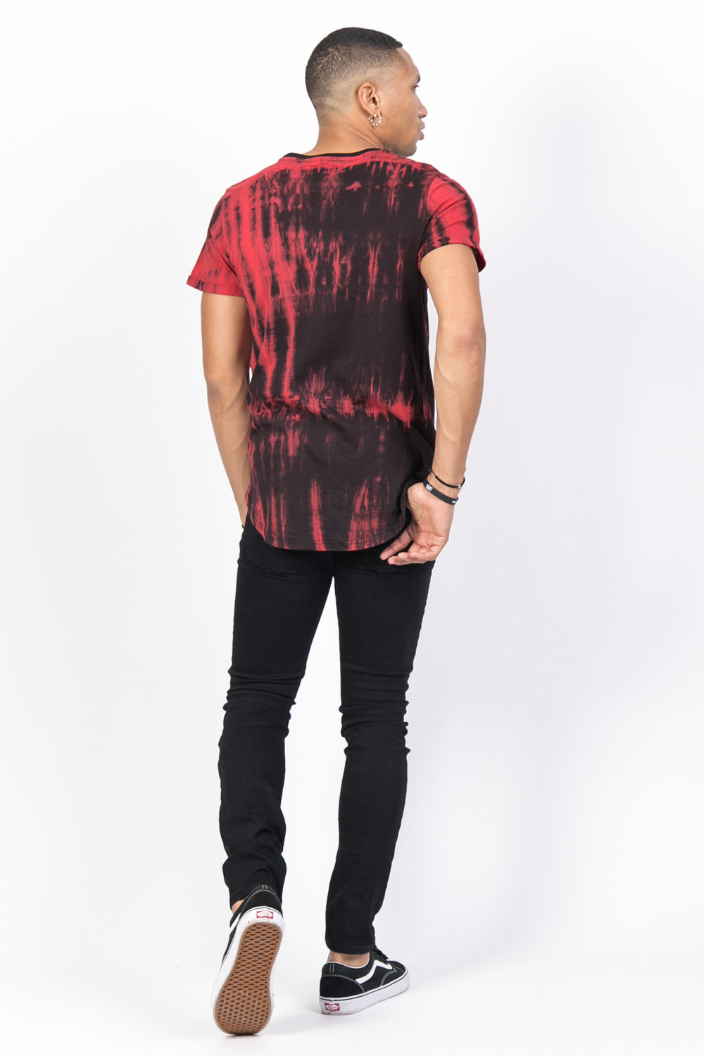 Sixth June - T-shirt délavé noir rouge