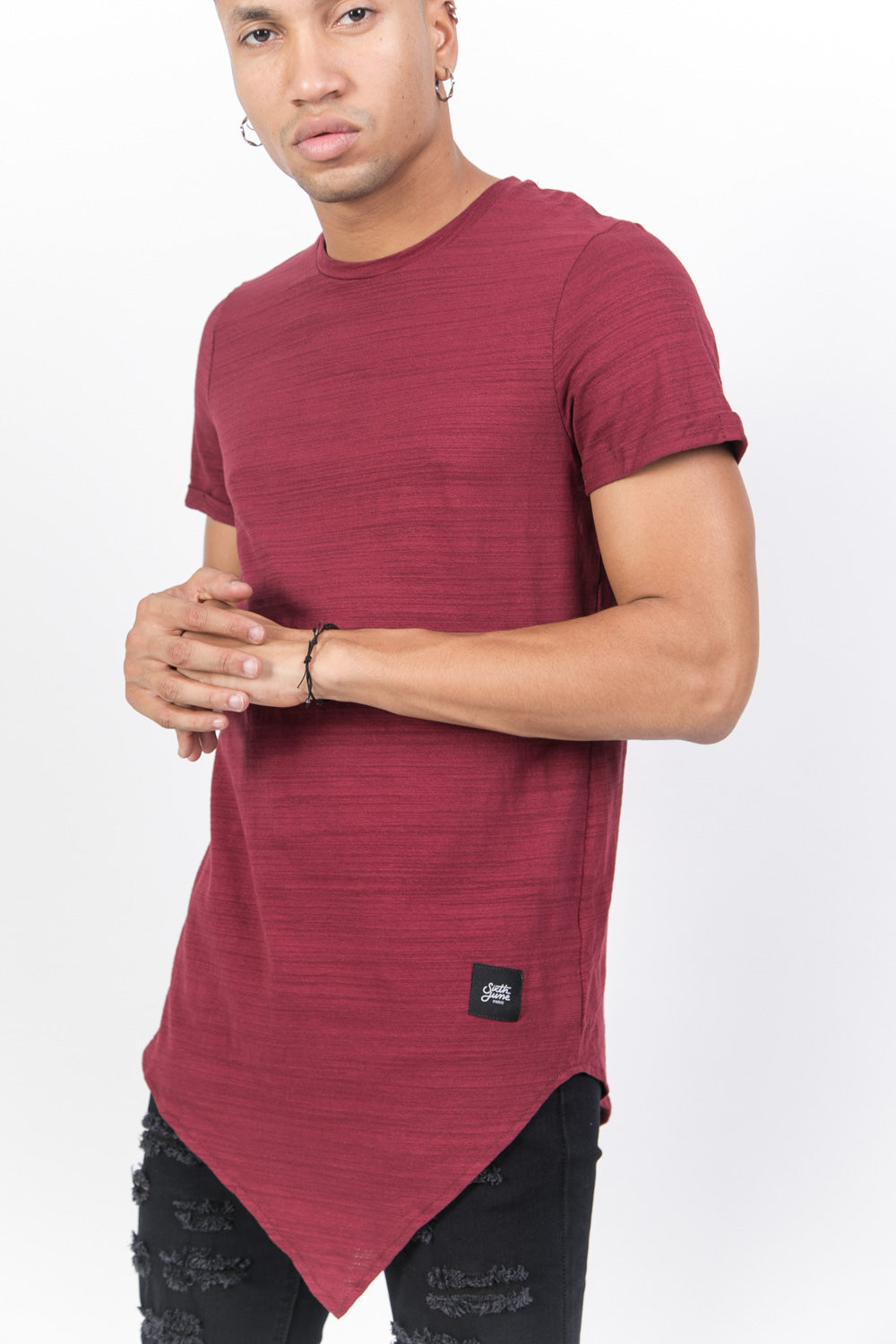 Sixth June - T-shirt pointe texturé bordeaux