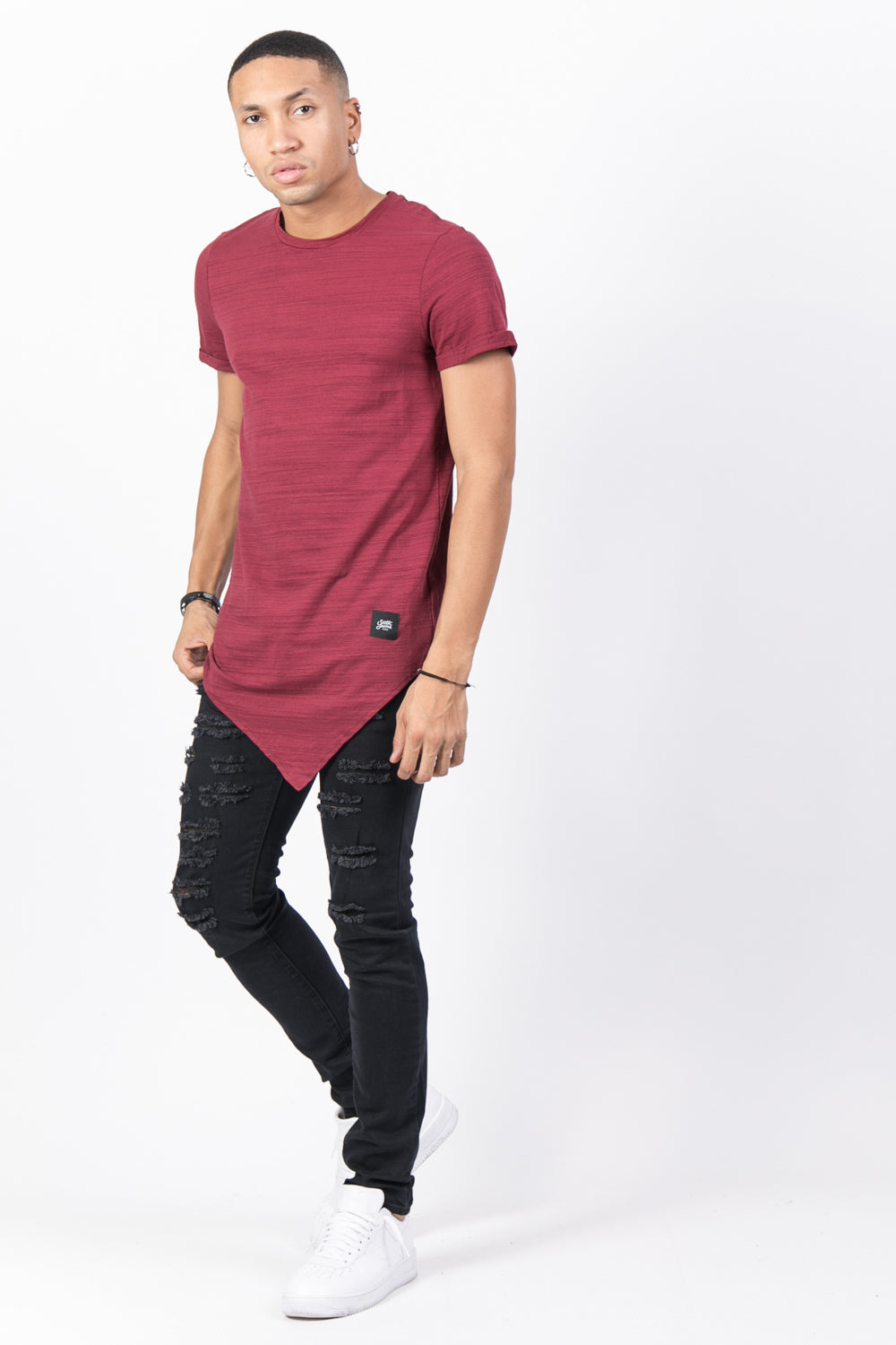 Sixth June - T-shirt pointe texturé bordeaux