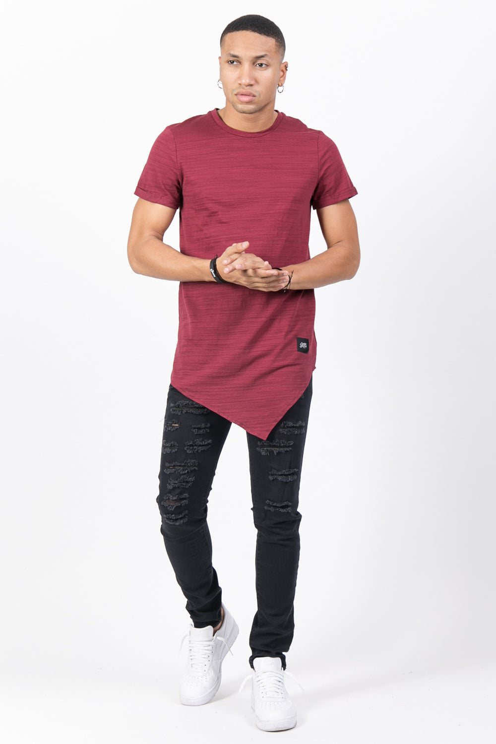 Sixth June - T-shirt pointe texturé bordeaux