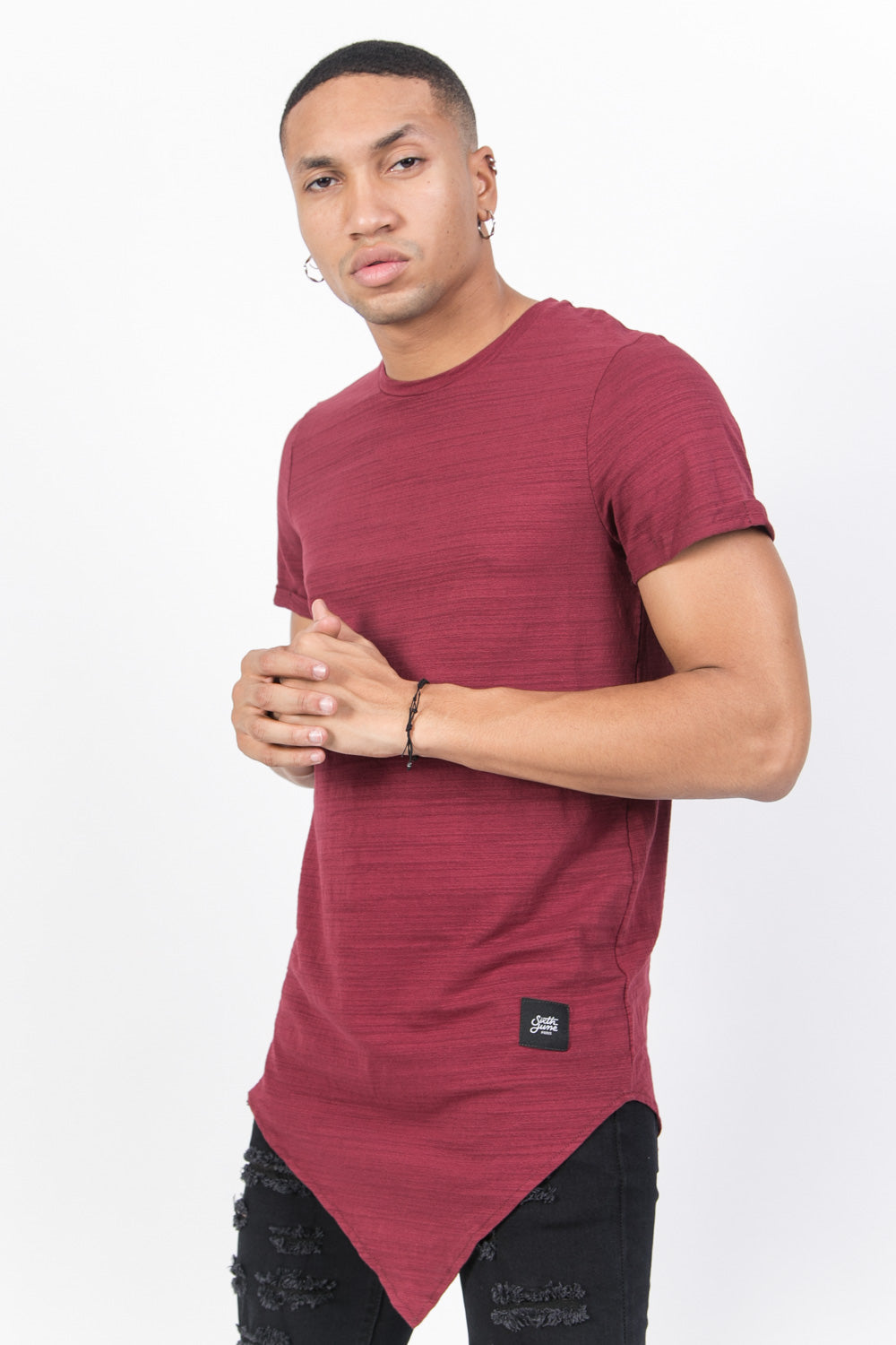 Sixth June - T-shirt pointe texturé bordeaux