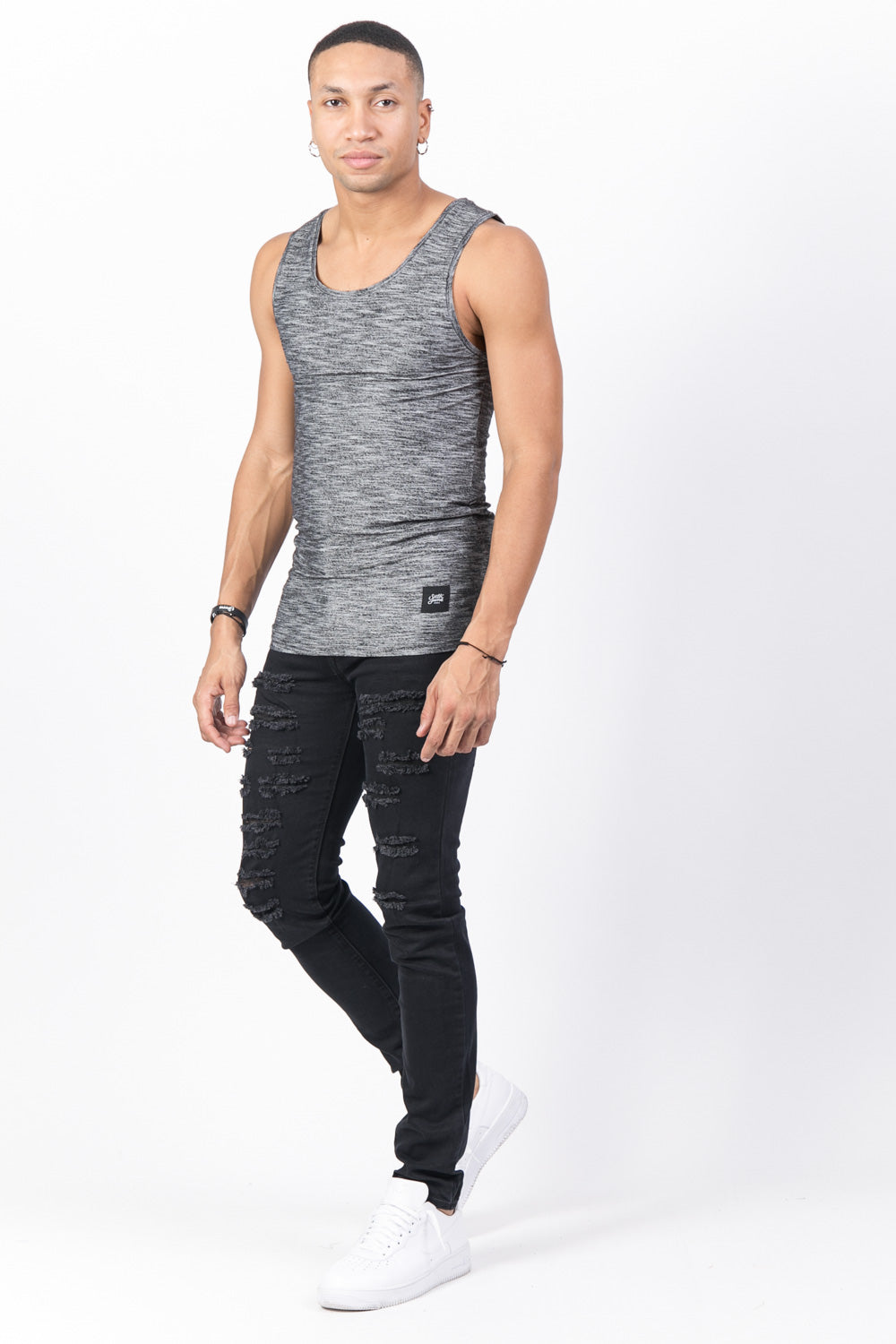 Sixth June - Débardeur texturé moulant noir