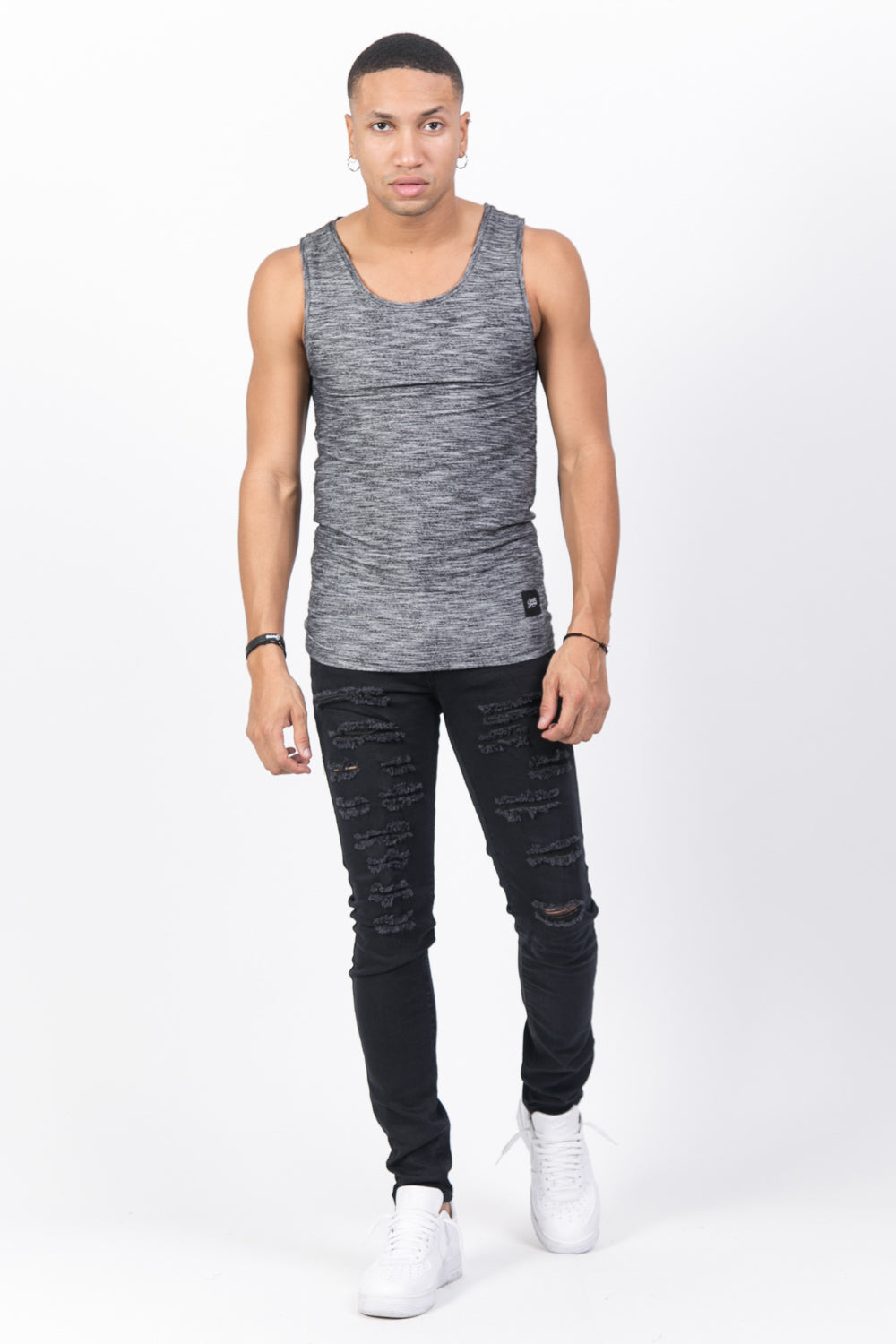 Sixth June - Débardeur texturé moulant noir