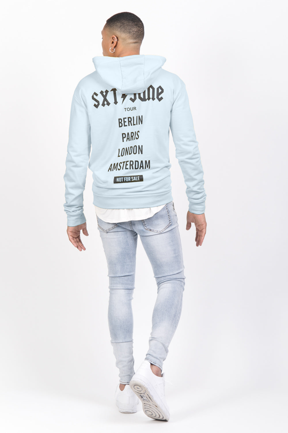 Sixth June - Sweat capuche crew tour bleu
