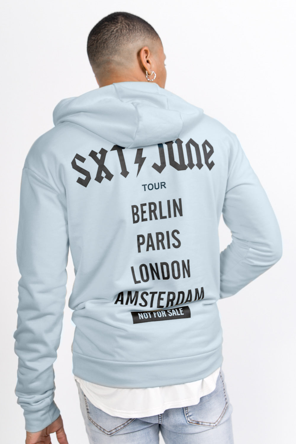 Sixth June - Sweat capuche crew tour bleu