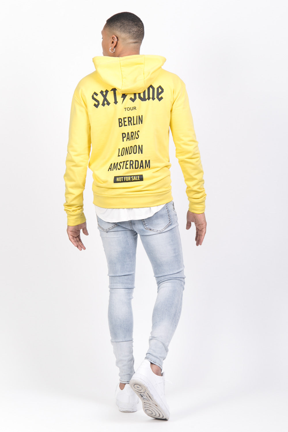 Sixth June - Sweat capuche crew tour jaune