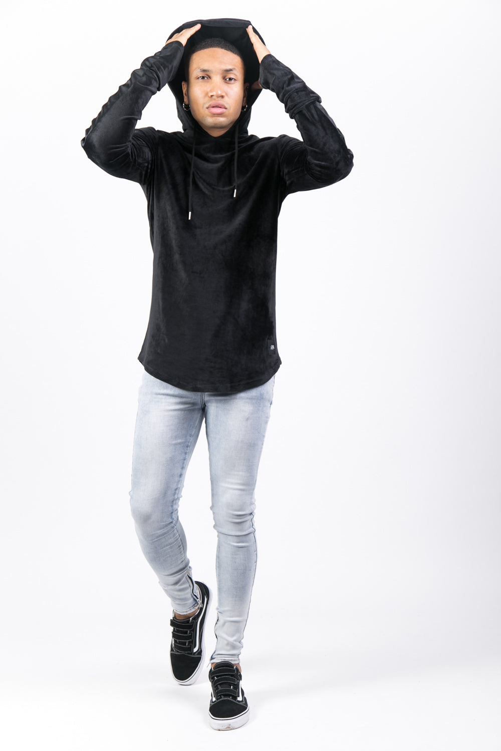 Sixth June - Sweat capuche velours noir