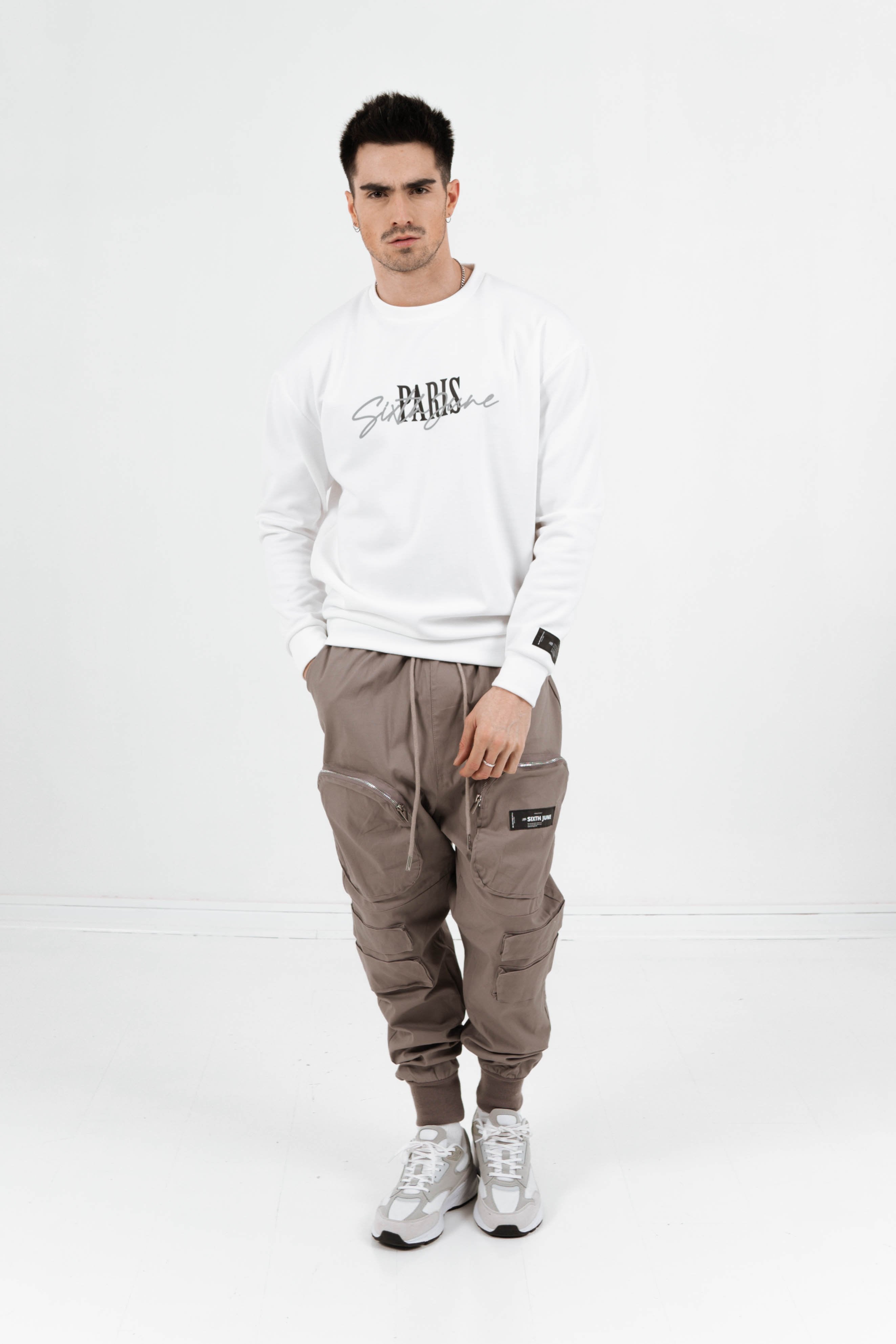 PARIS logo signature sweater White