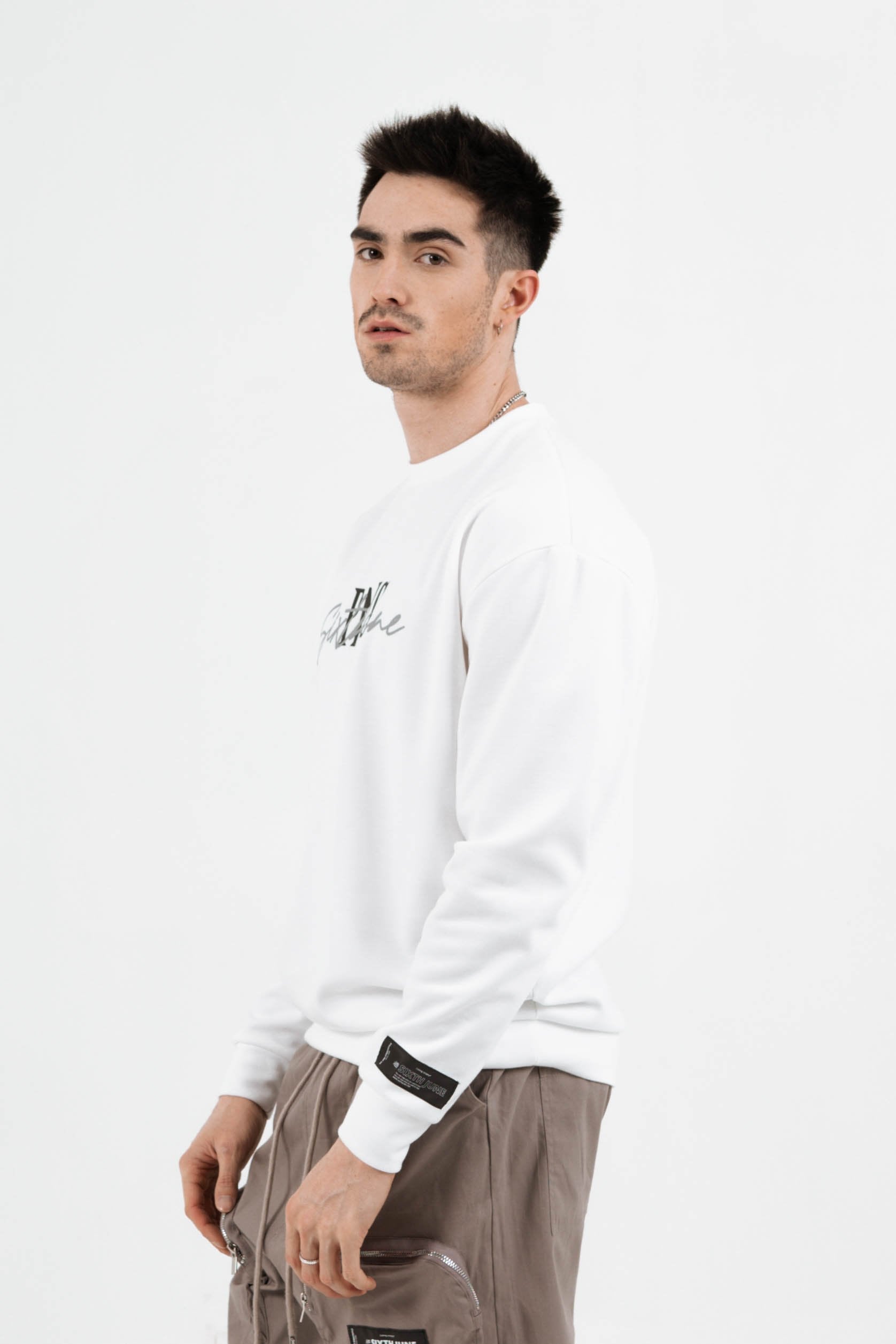 PARIS logo signature sweater White