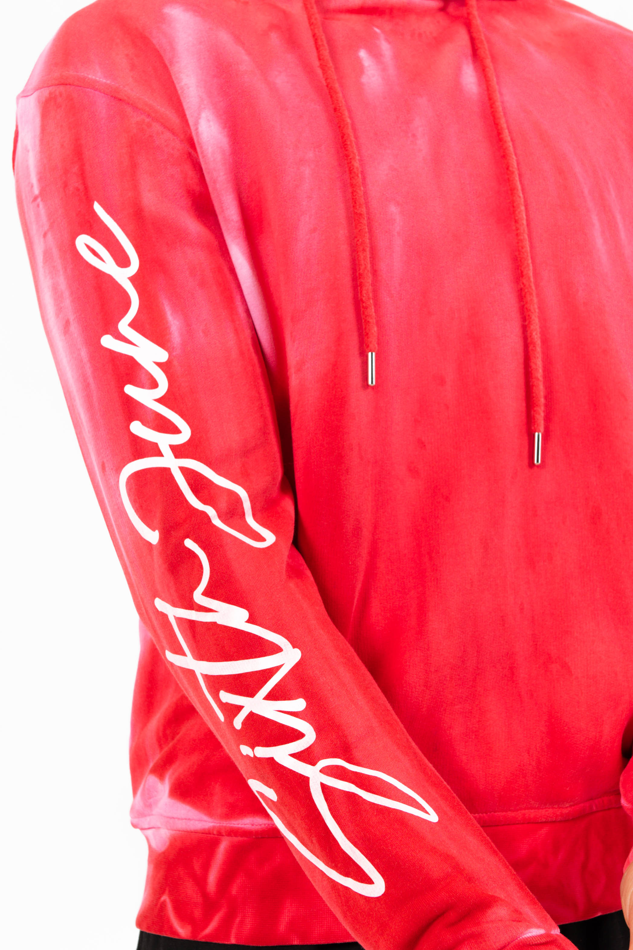 Sixth June - Sweat capuche délavé Rouge