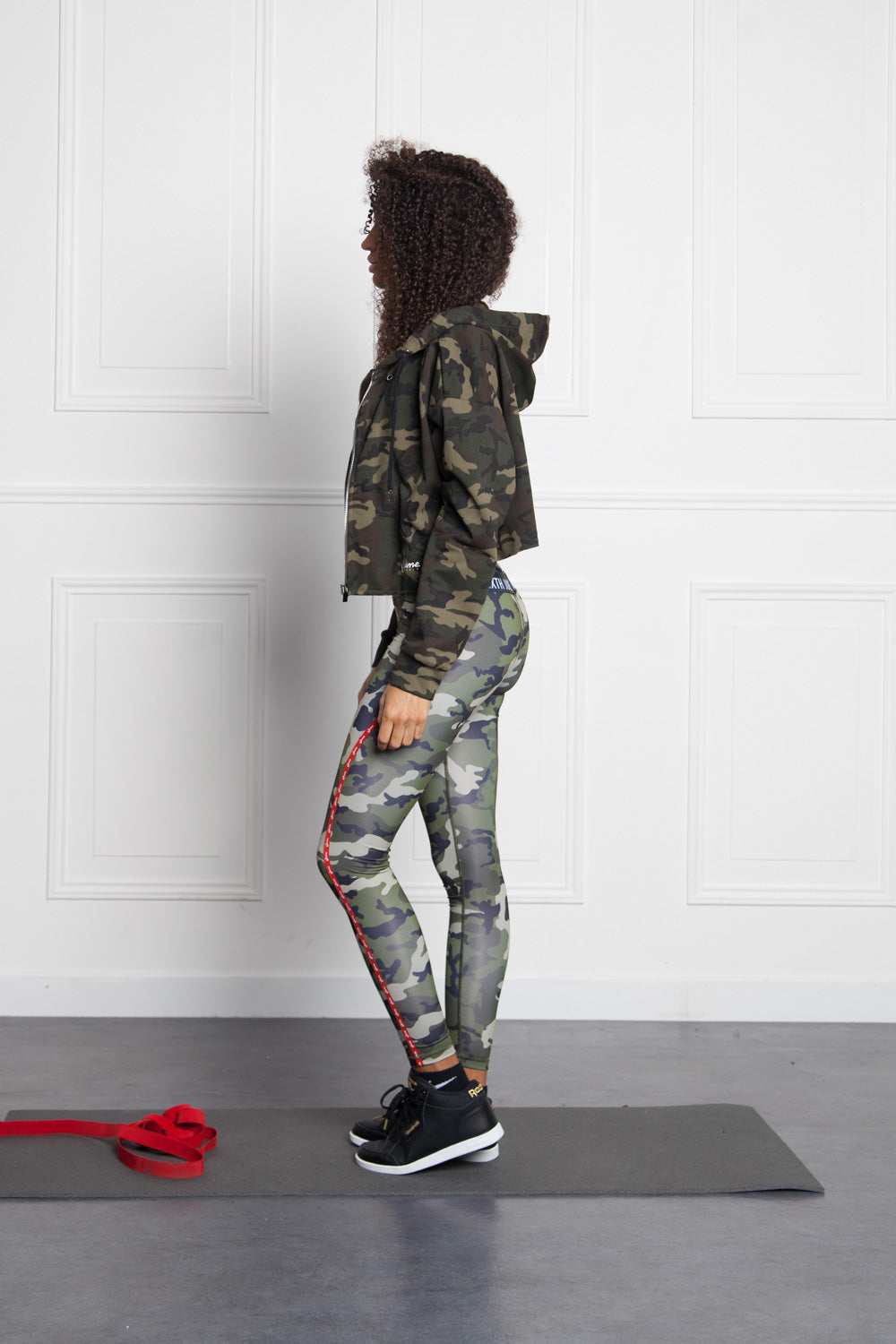 Sixth June - Sweat capuche zippé camouflage Sport kaki W2387VJA