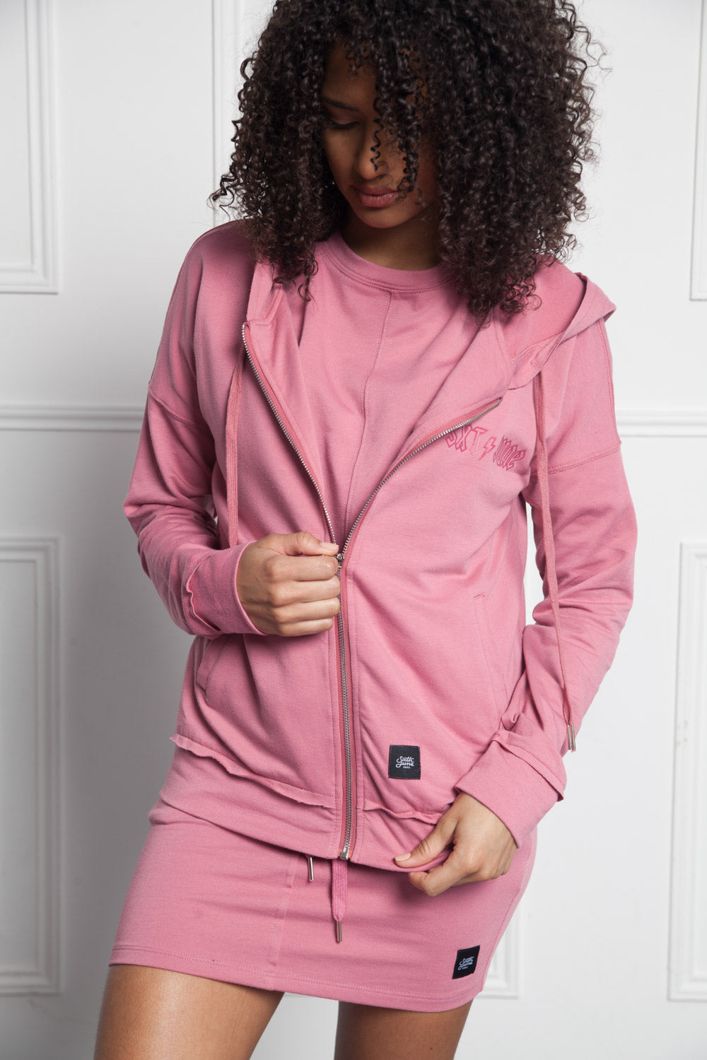 Sixth June - Hoodie zip-up regular Sixth June Women pink W2649CSW