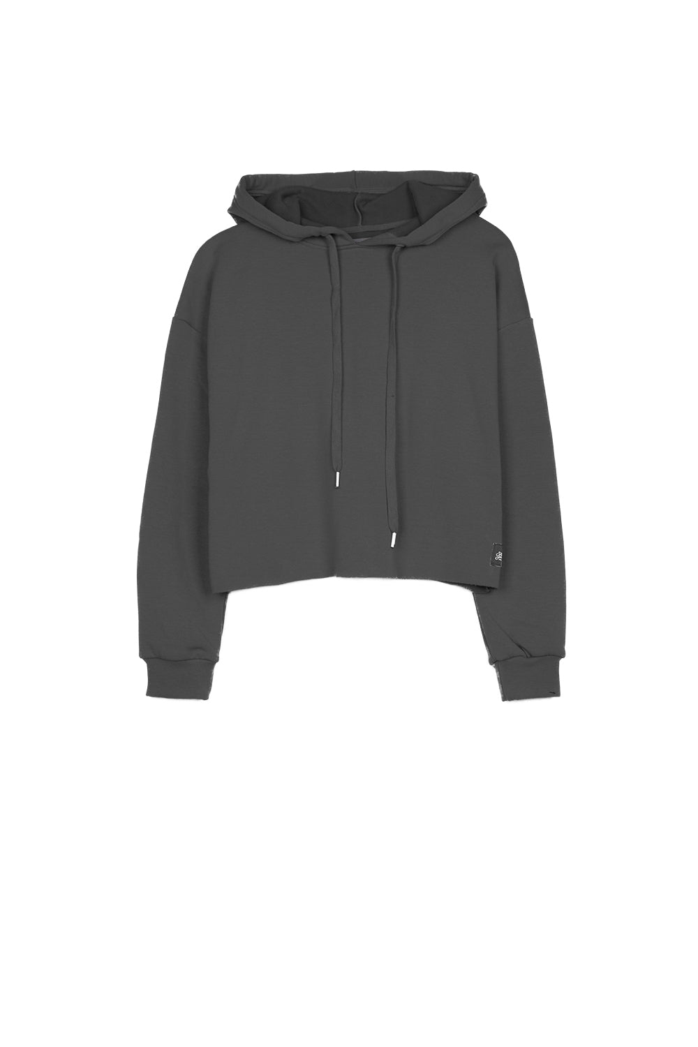 Sixth June - Sweat capuche court large gris foncé