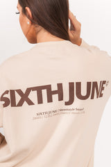 Sixth June - Sweat oversize imprimé beige