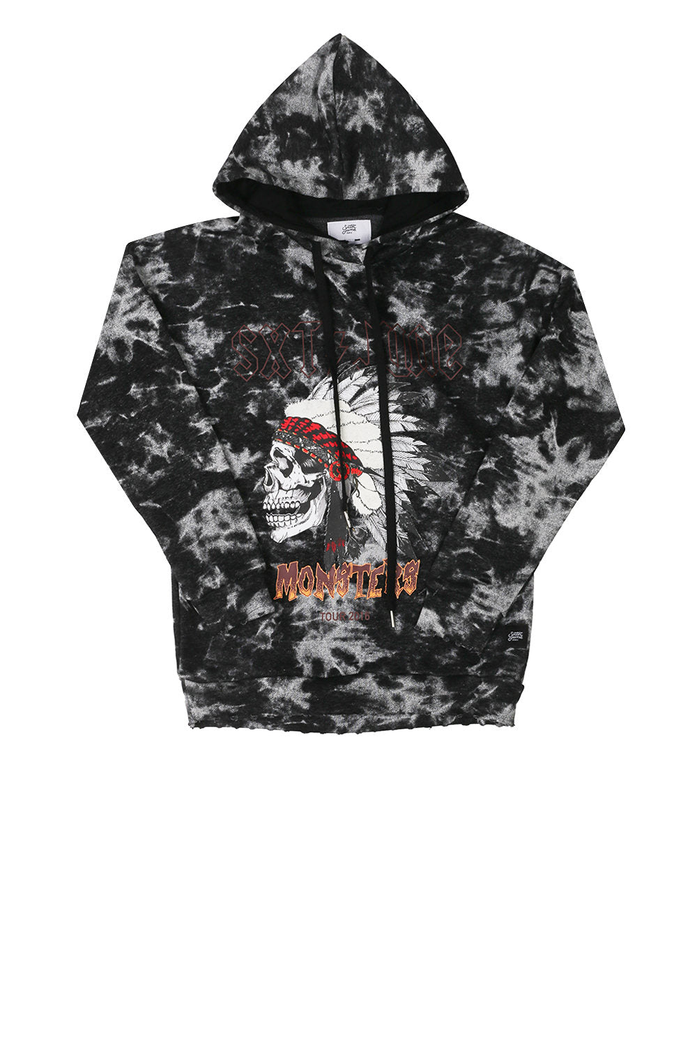 Sixth June - Sweat Monsters Femme Acid wash noir W2186VSW