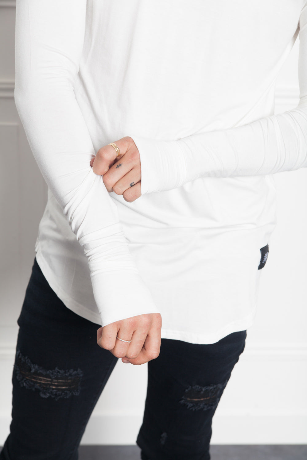 Sixth June - T-shirt long manches longues blanc 1878C