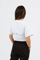 Cropped corset t-shirt White