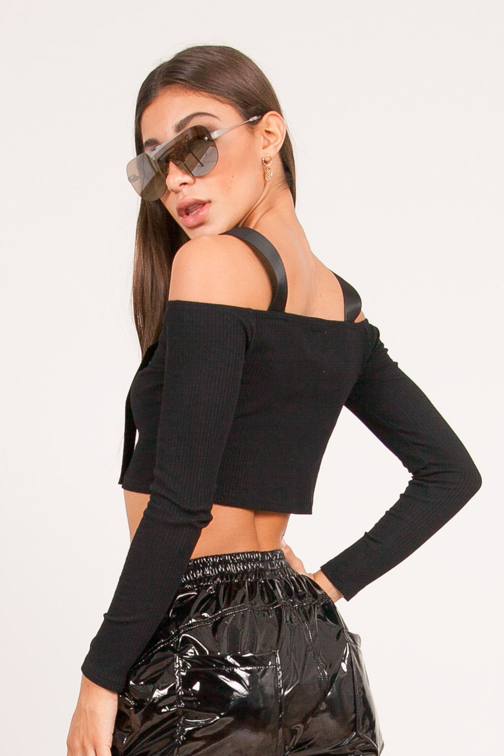 Sixth June - Top boucle zip noir