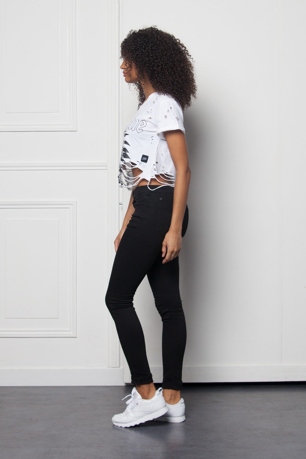 Sixth June - Crop top Monsters destroyed Women white W2632VTS