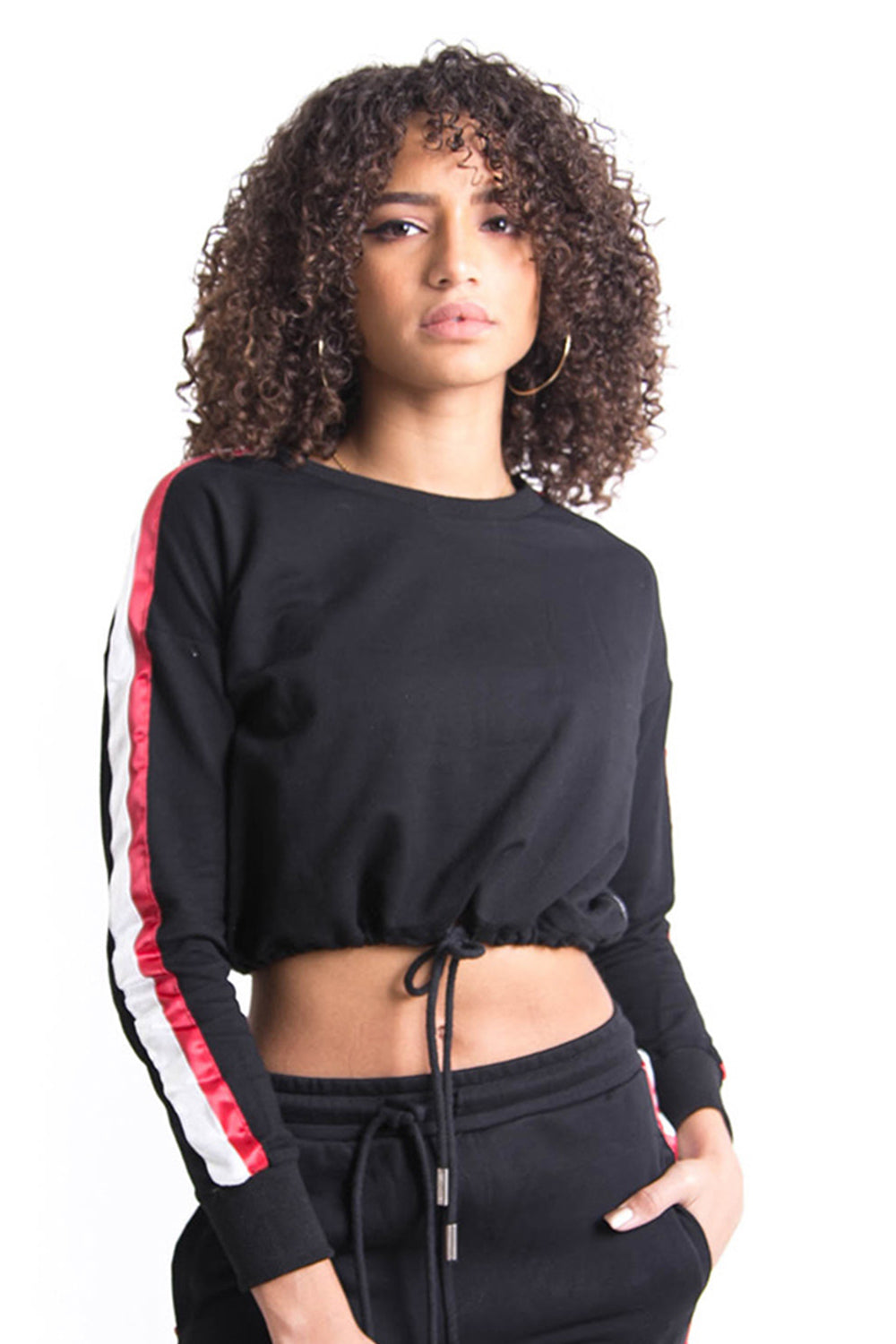 Sixth June - Pull bandes bicolores noir