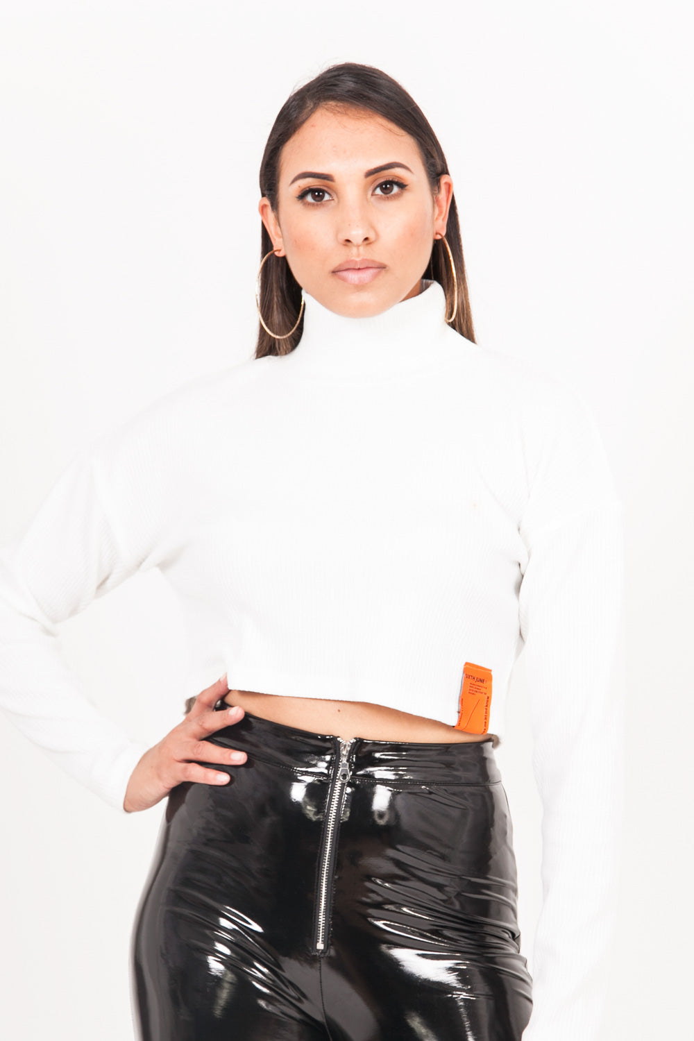 Sixth June - Pull léger court col blanc