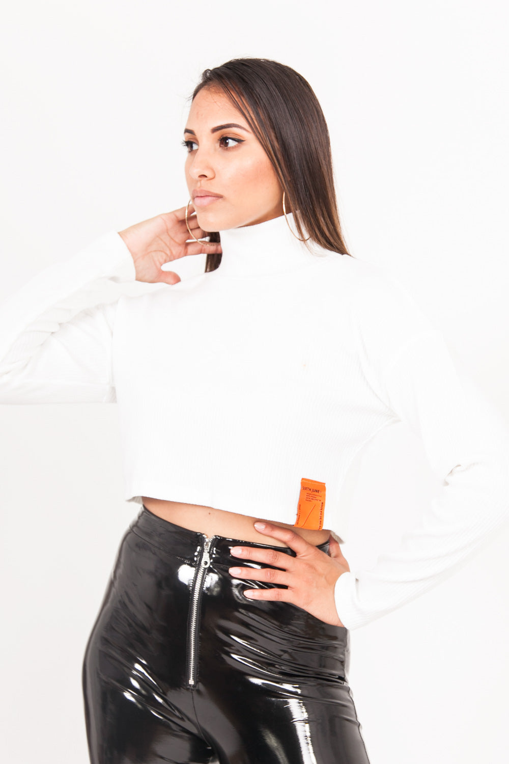 Sixth June - Pull léger court col blanc