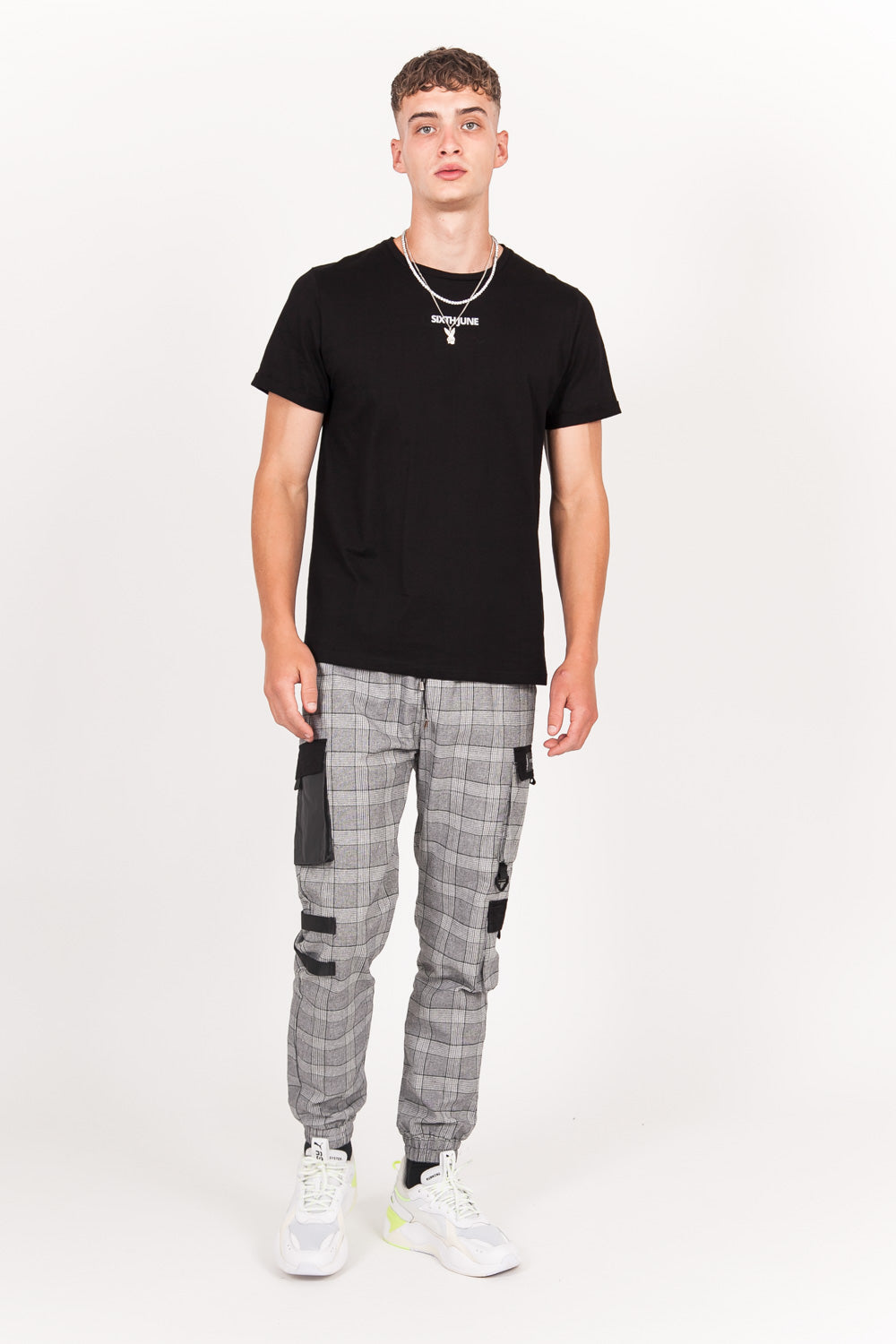 Sixth June - T-shirt logo réfléchissant arrière noir