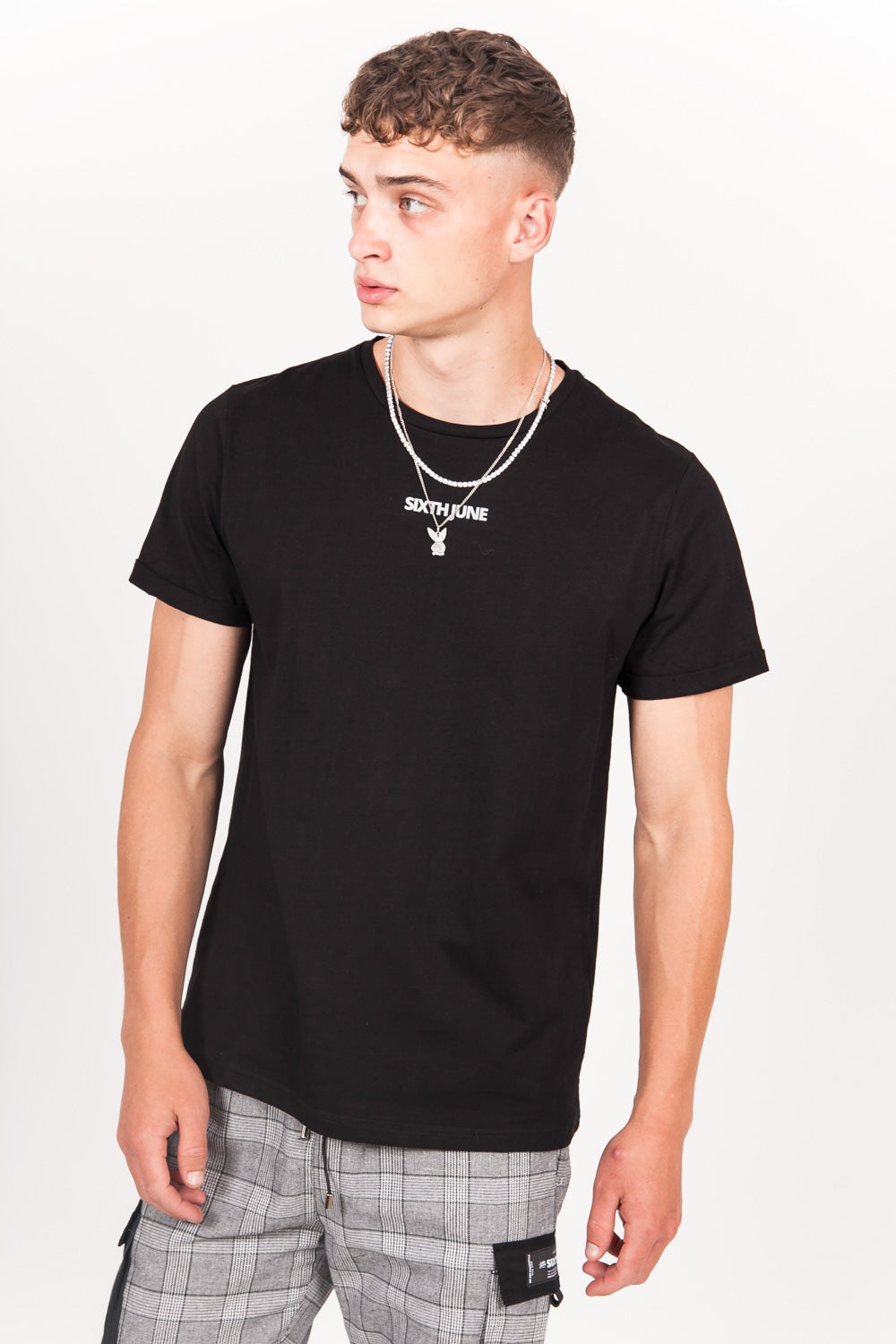 Sixth June - T-shirt logo réfléchissant arrière noir