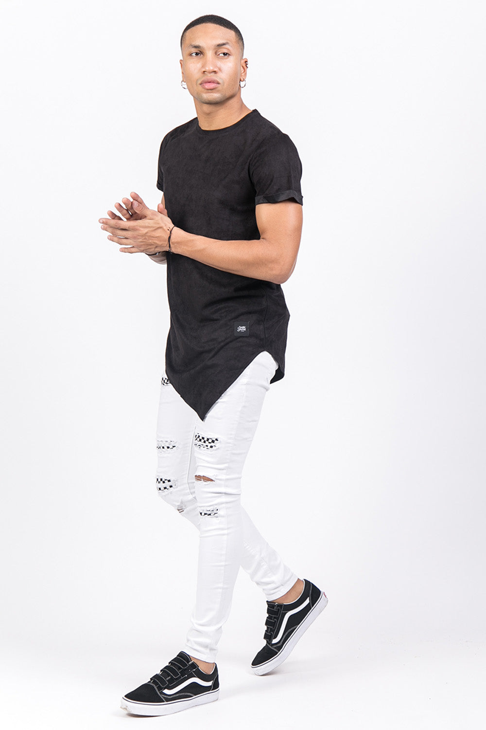 Sixth June - T-shirt pointe suédine noir