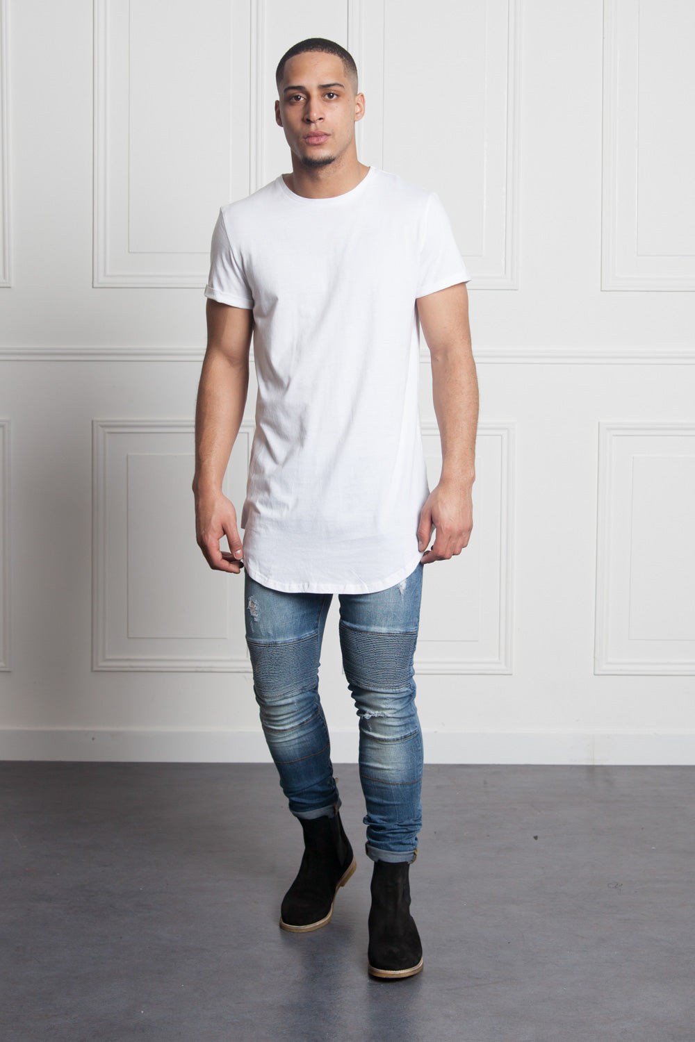 Sixth June - T-shirt oversize zip blanc 1146C