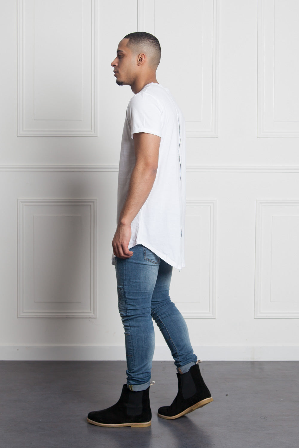 Sixth June - T-shirt oversize zip blanc 1146C