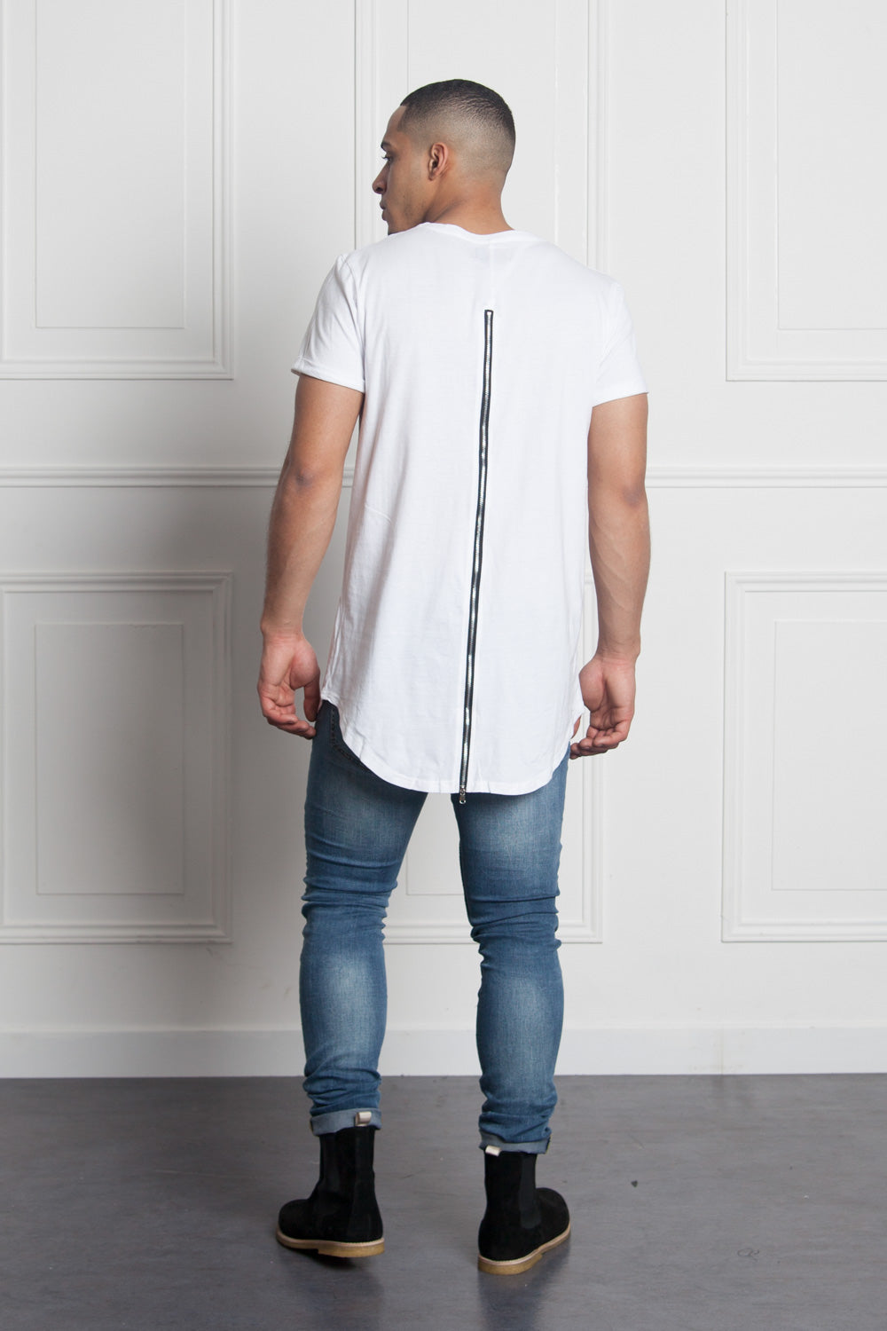 Sixth June - T-shirt oversize zip blanc 1146C