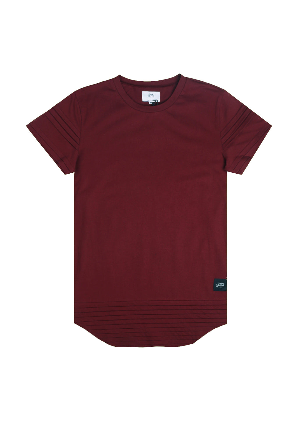 Sixth June - T-shirt bandes relief bordeaux 2125C