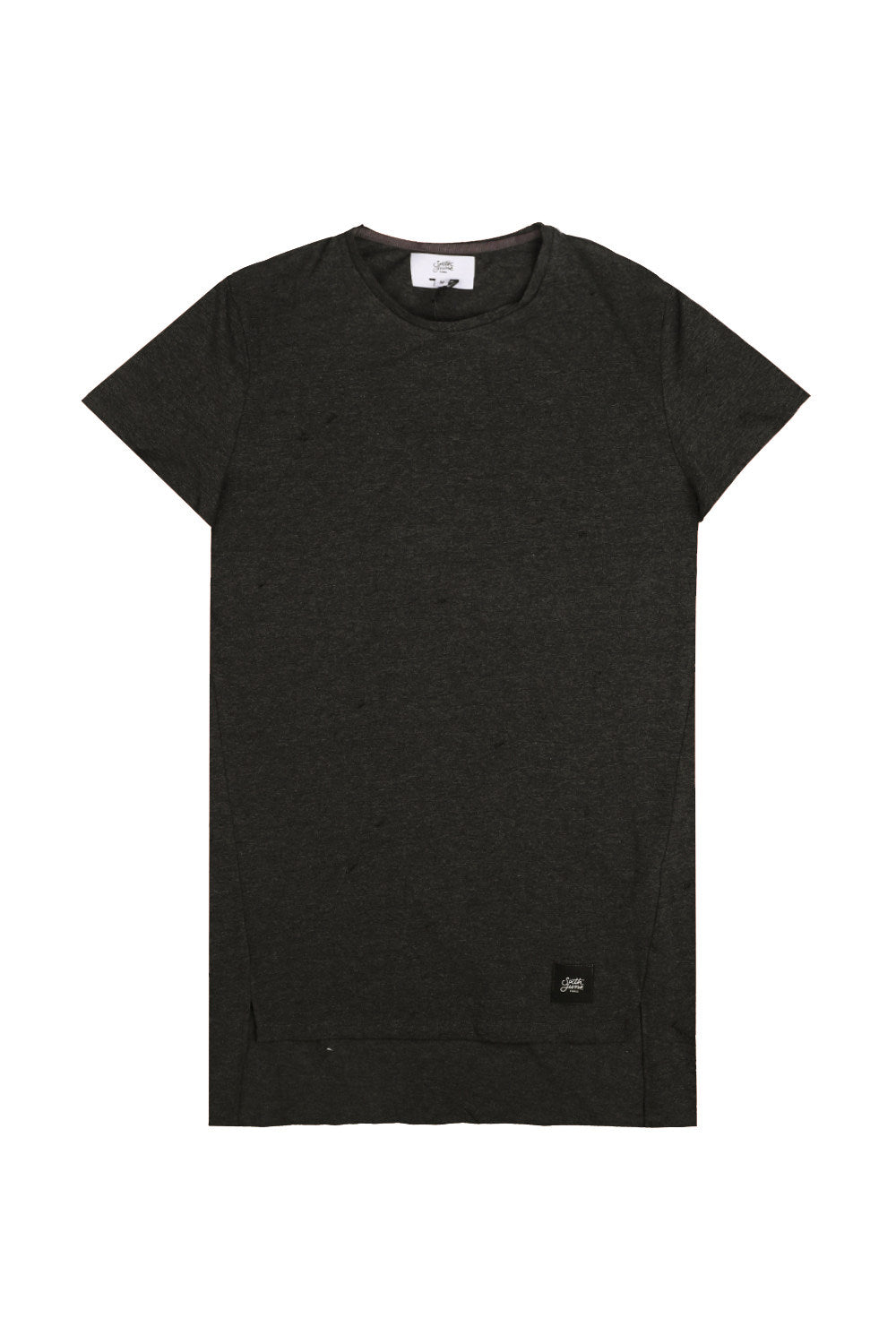 Sixth June - T-shirt asymétrique oversize gris foncé 2131C