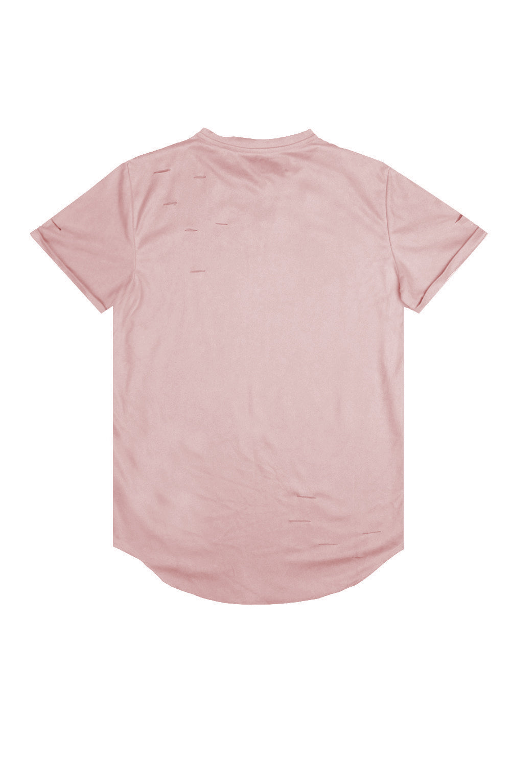 Sixth June - T-shirt destroy suedé rose pâle 2139V