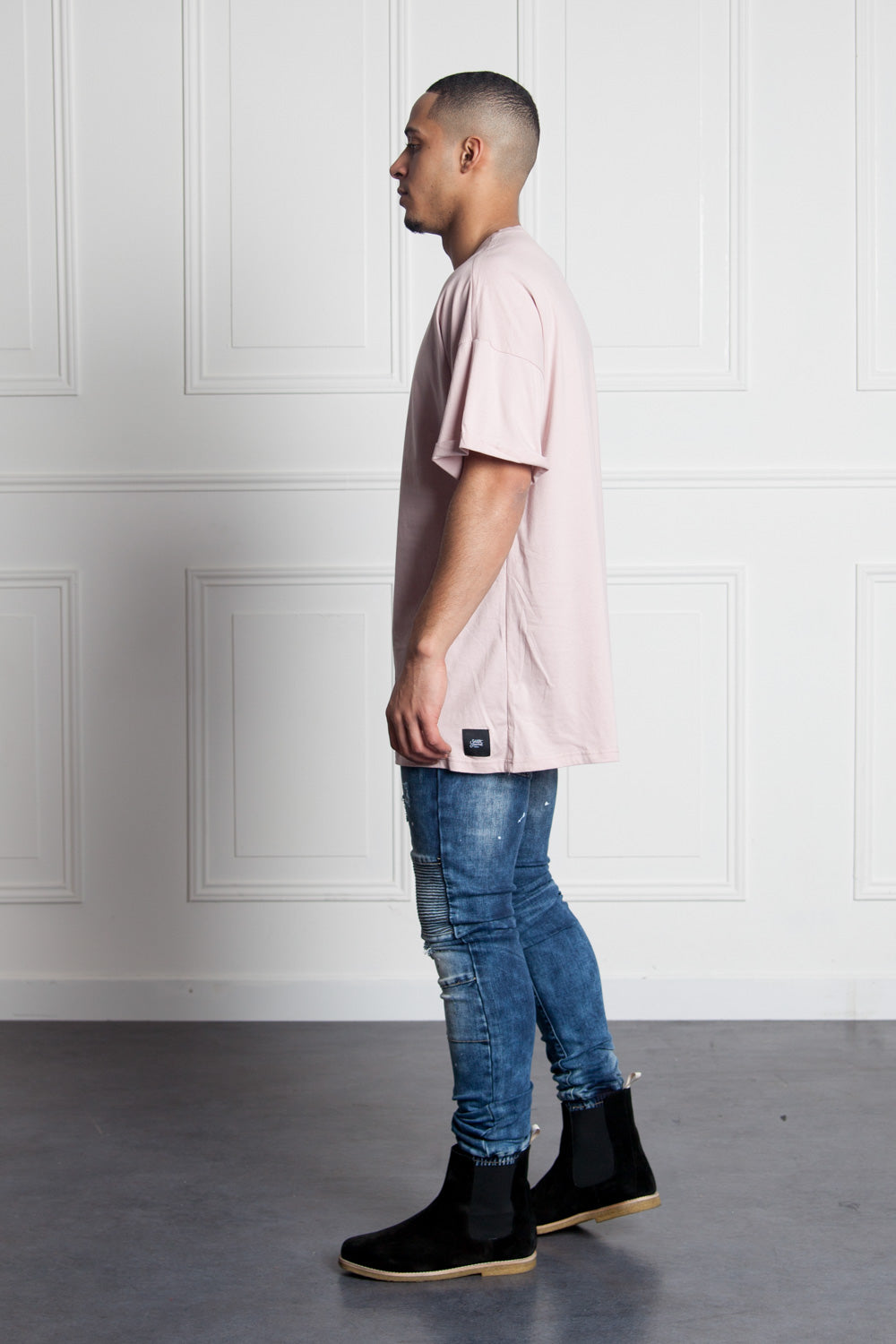 Sixth June - T-shirt épaules tombantes oversize rose M2437VTS