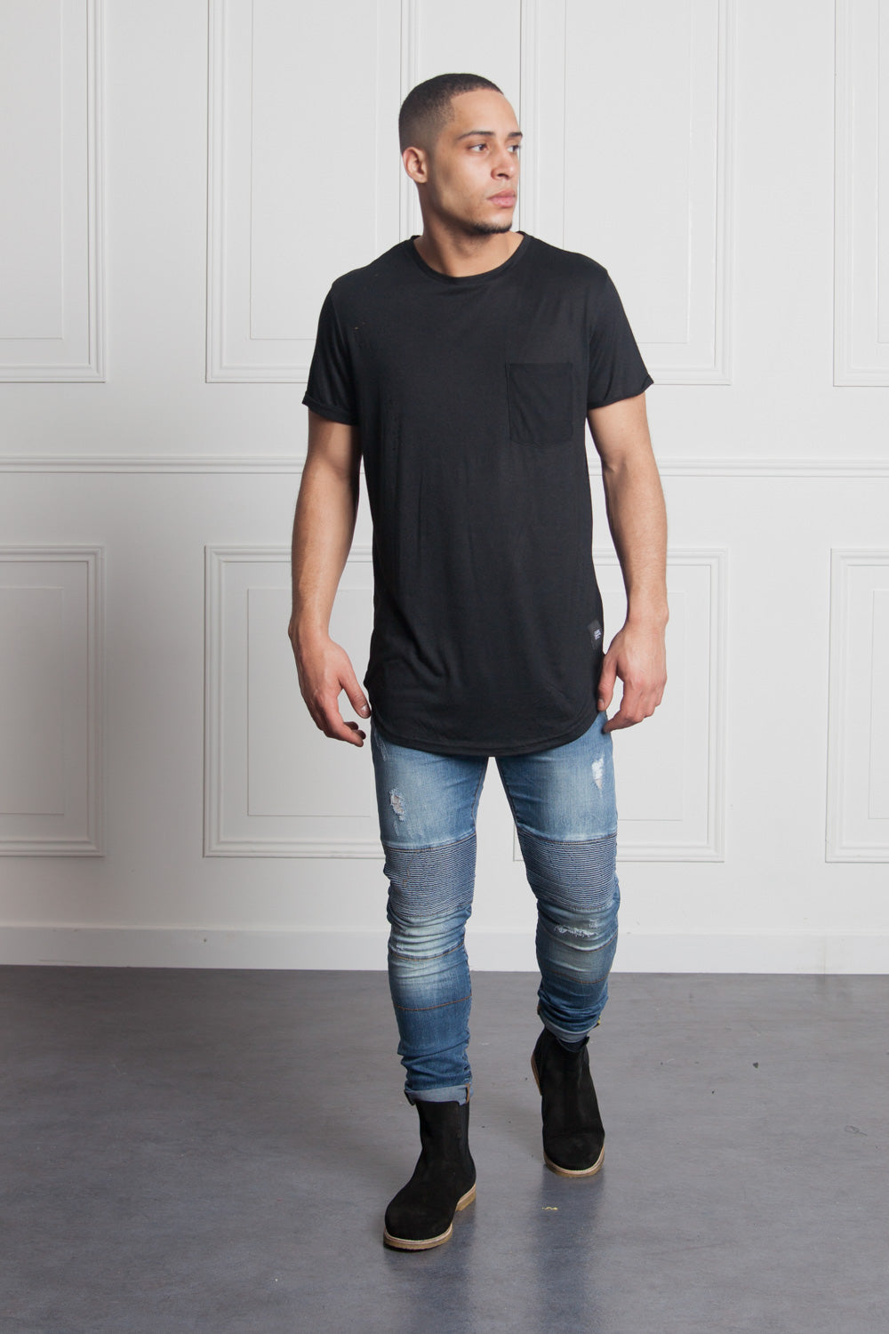 Sixth June - T-shirt chest pocket black M2511VTS