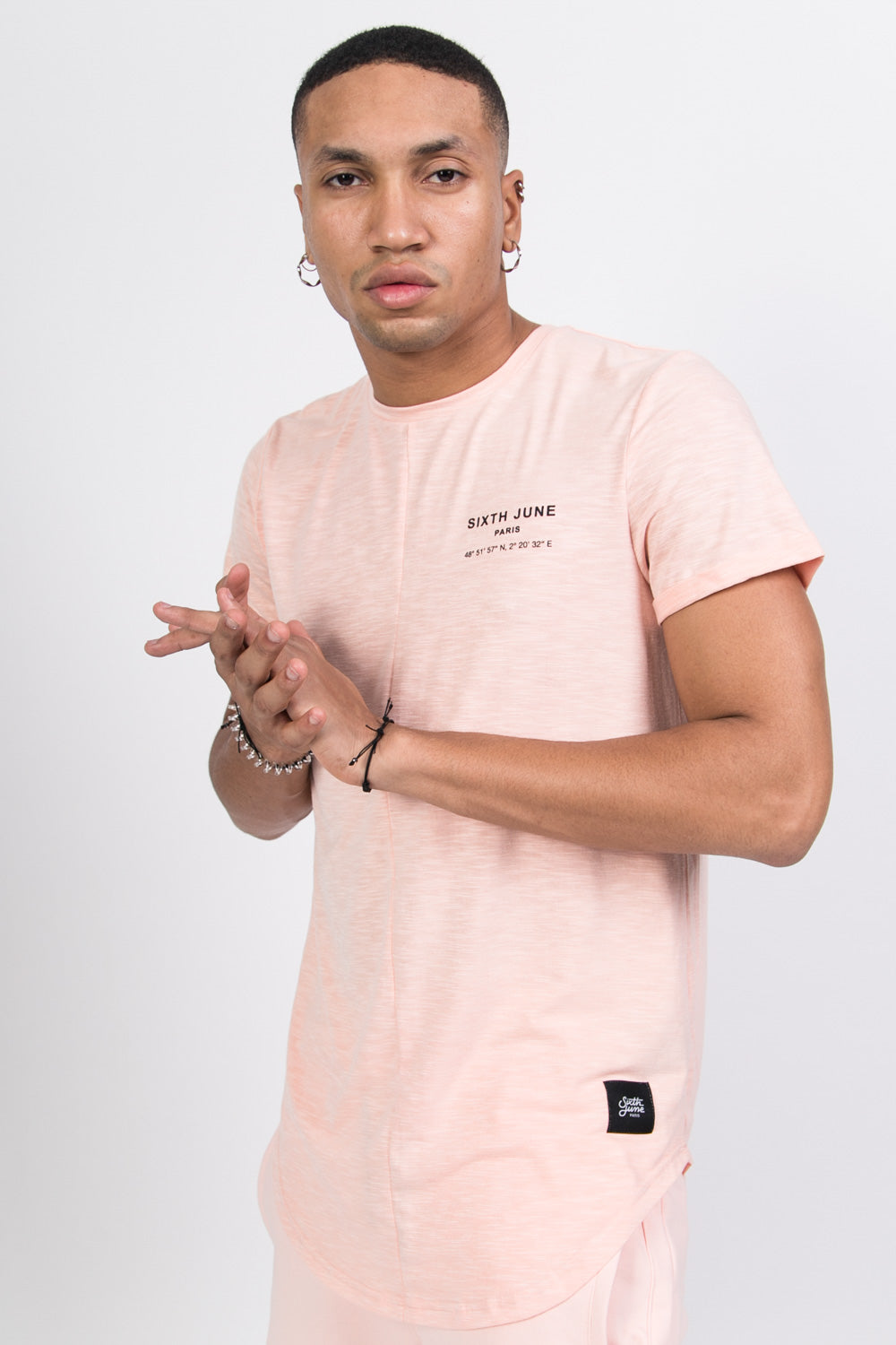 Sixth June - T-shirt Paris GPS rose