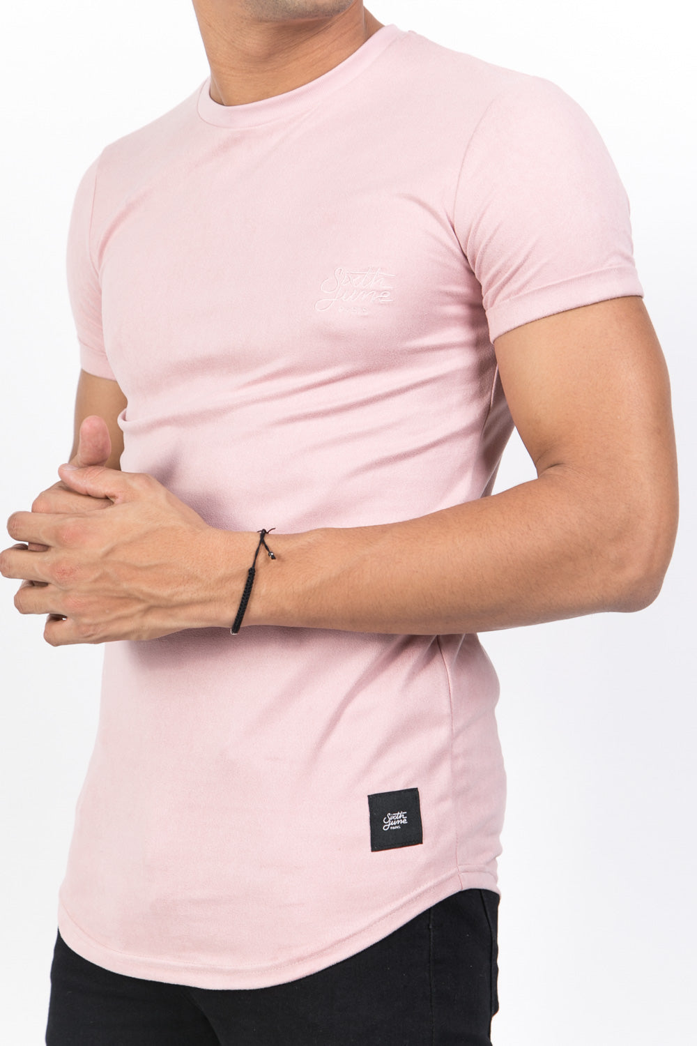 Sixth June - T-shirt suédine moulant rose