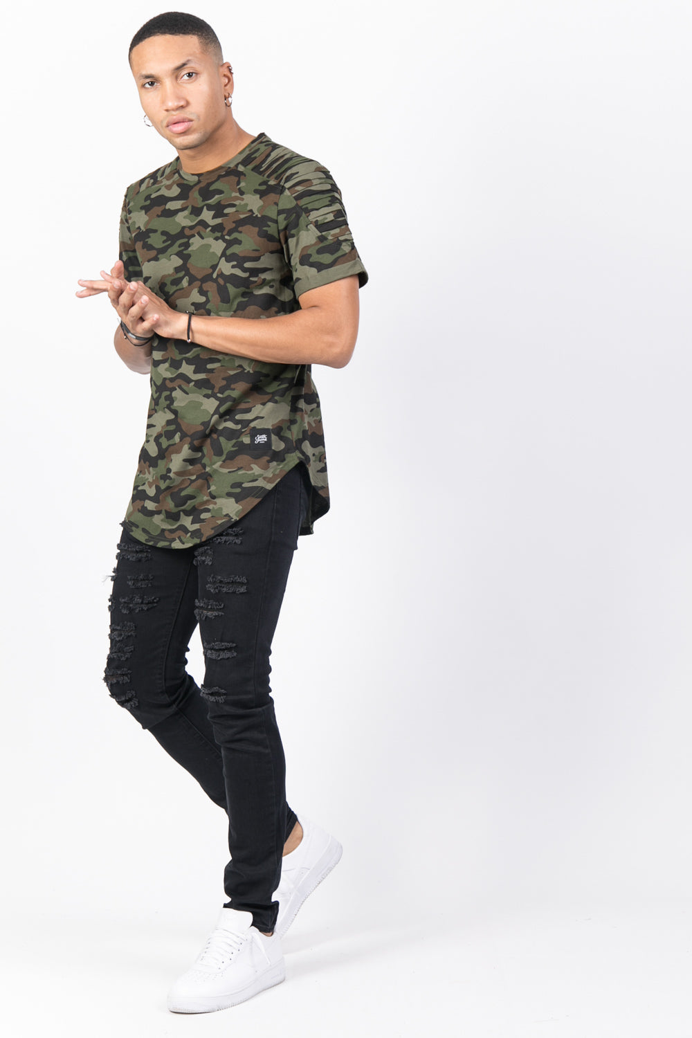 Sixth June - T-shirt camouflage biker vert