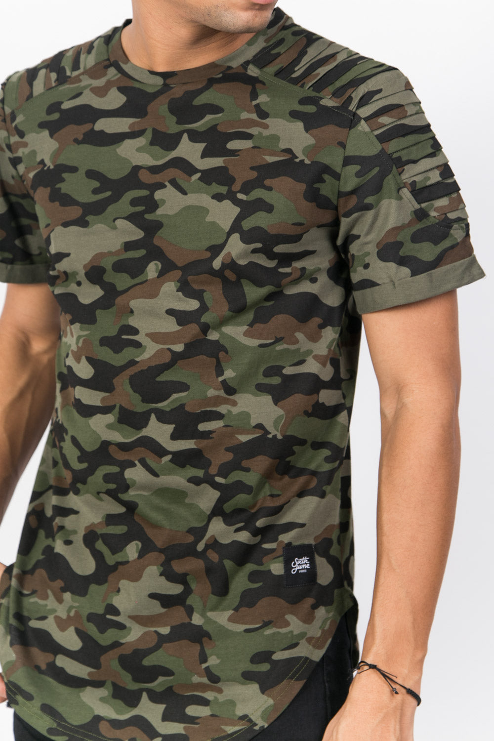 Sixth June - T-shirt camouflage biker vert