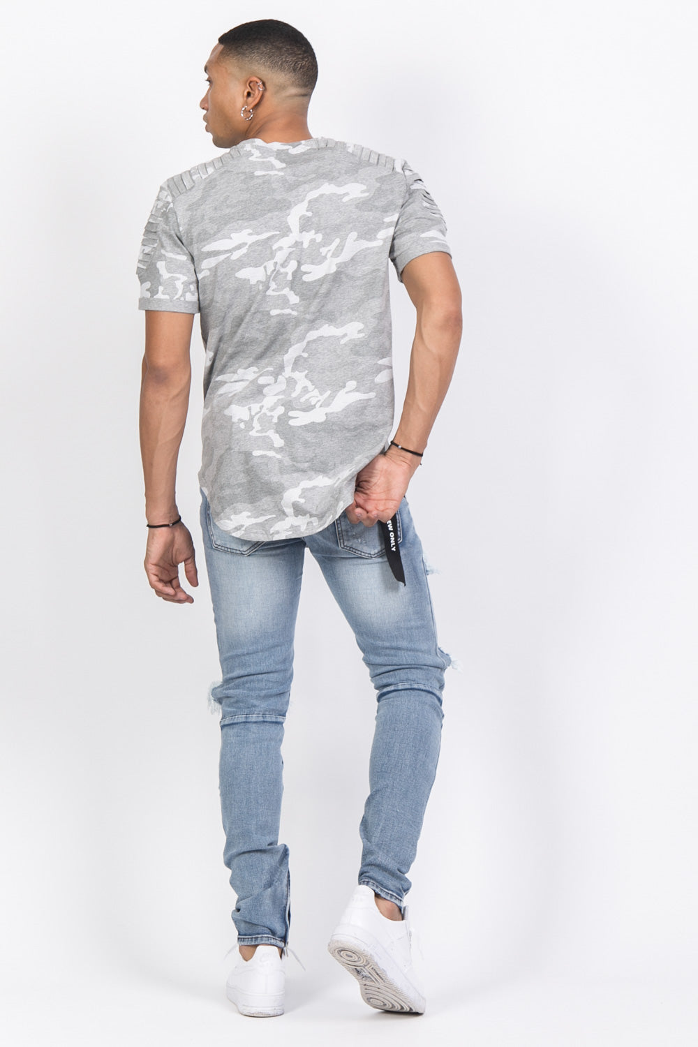 Sixth June - T-shirt camouflage biker gris