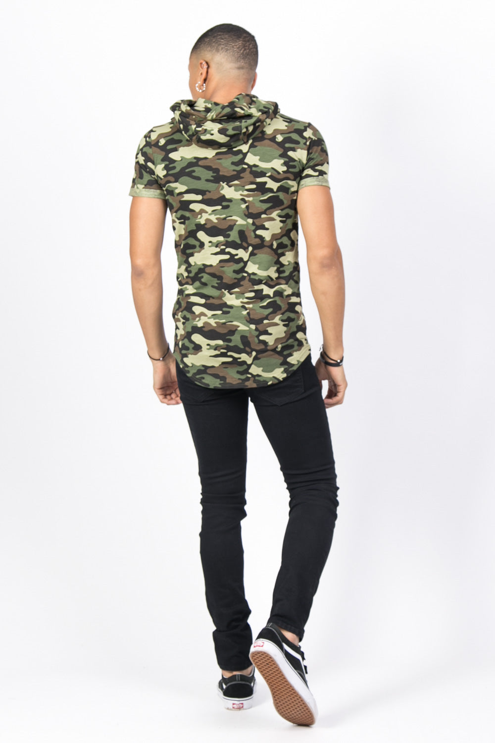 Sixth June - T-shirt camouflage capuche vert