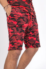Sixth June - Short camouflage sport rouge