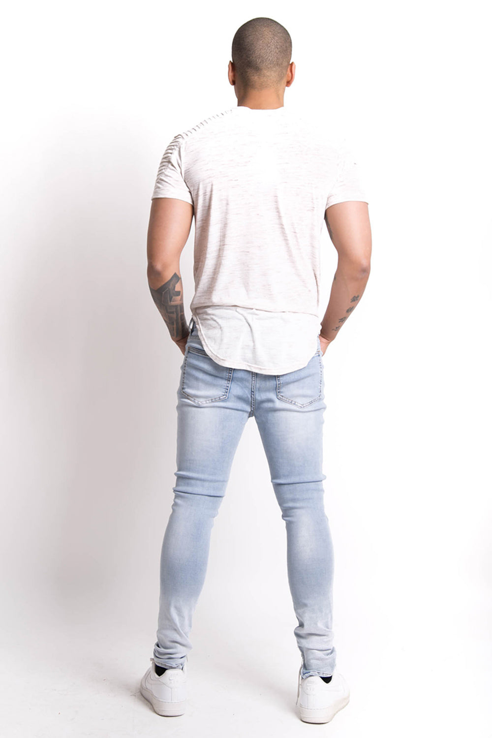 Sixth June - T-shirt chiné biker beige