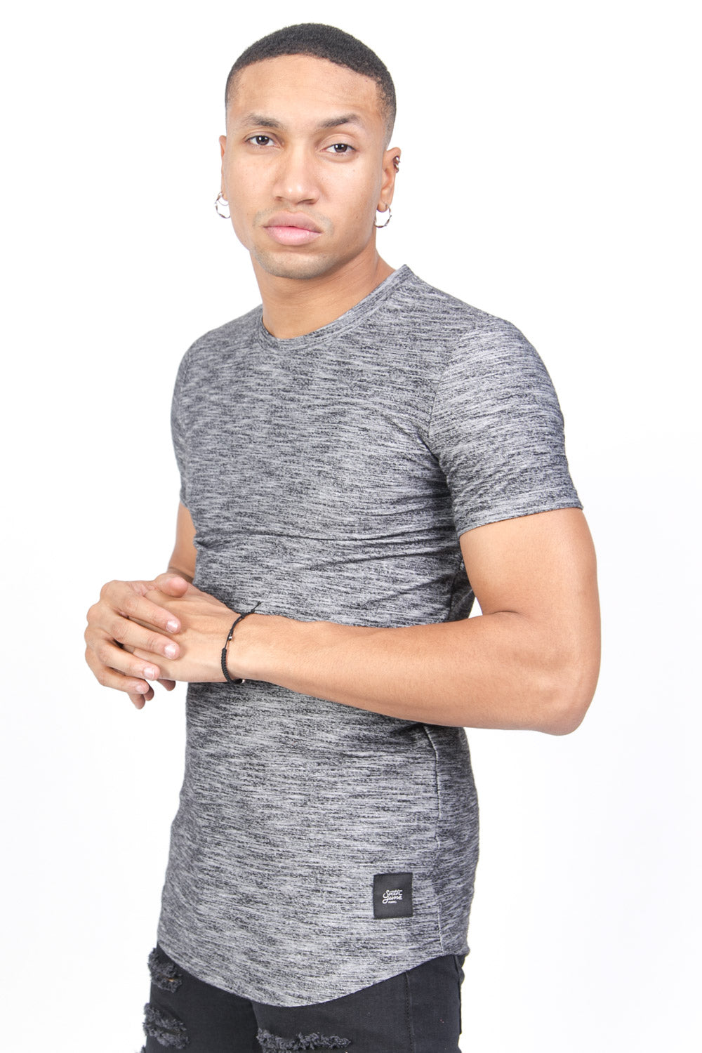 Sixth June - T-shirt moulant texturé noir