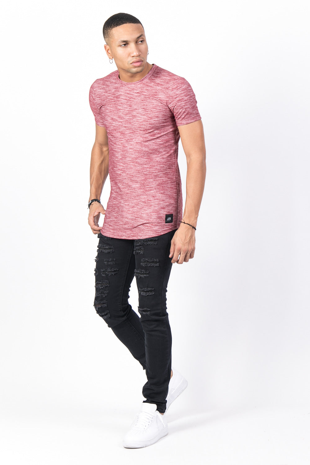 Sixth June - T-shirt moulant texturé bordeaux